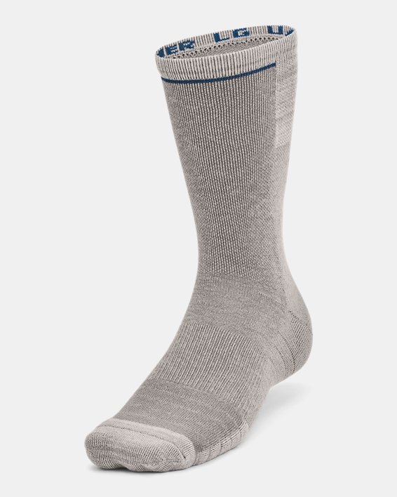 Unisex UA Cold Weather Crew Socks 2-Pack in Gray image number 1